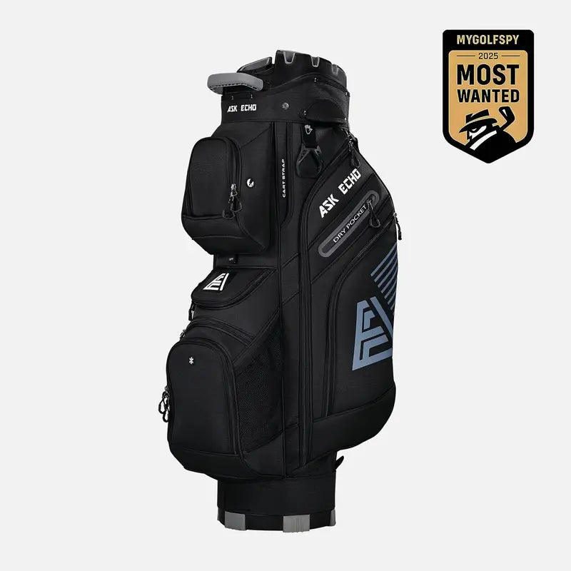 Ask Echo T-Lock 14-Way Golf Cart Bag with Full-Length Dividers & Large Cooler
