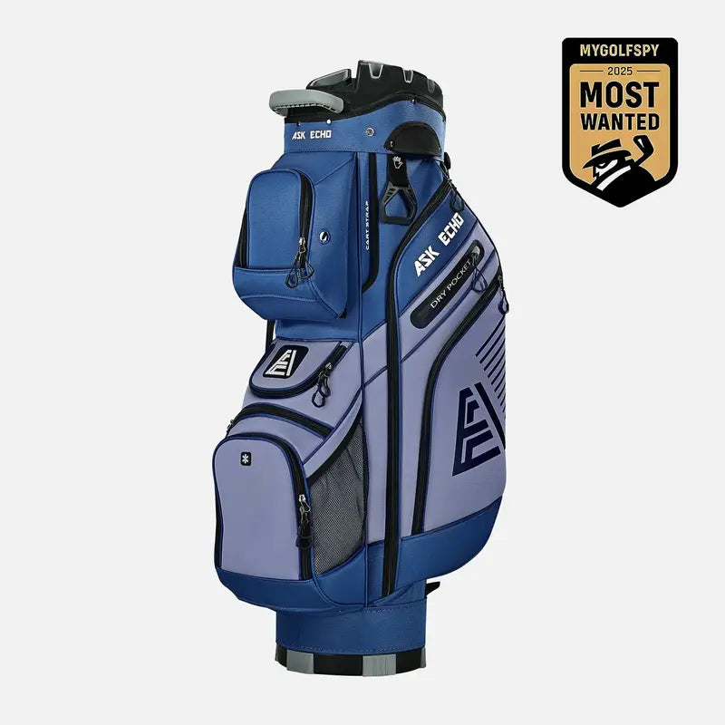 Ask Echo T-Lock 14-Way Golf Cart Bag with Full-Length Dividers & Large Cooler
