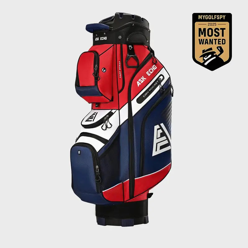 Ask Echo T-Lock 14-Way Golf Cart Bag with Full-Length Dividers & Large Cooler